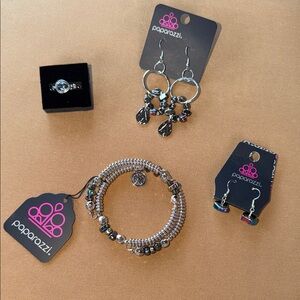 Paparazzi Silver with Iridescent Accents Jewelry Set